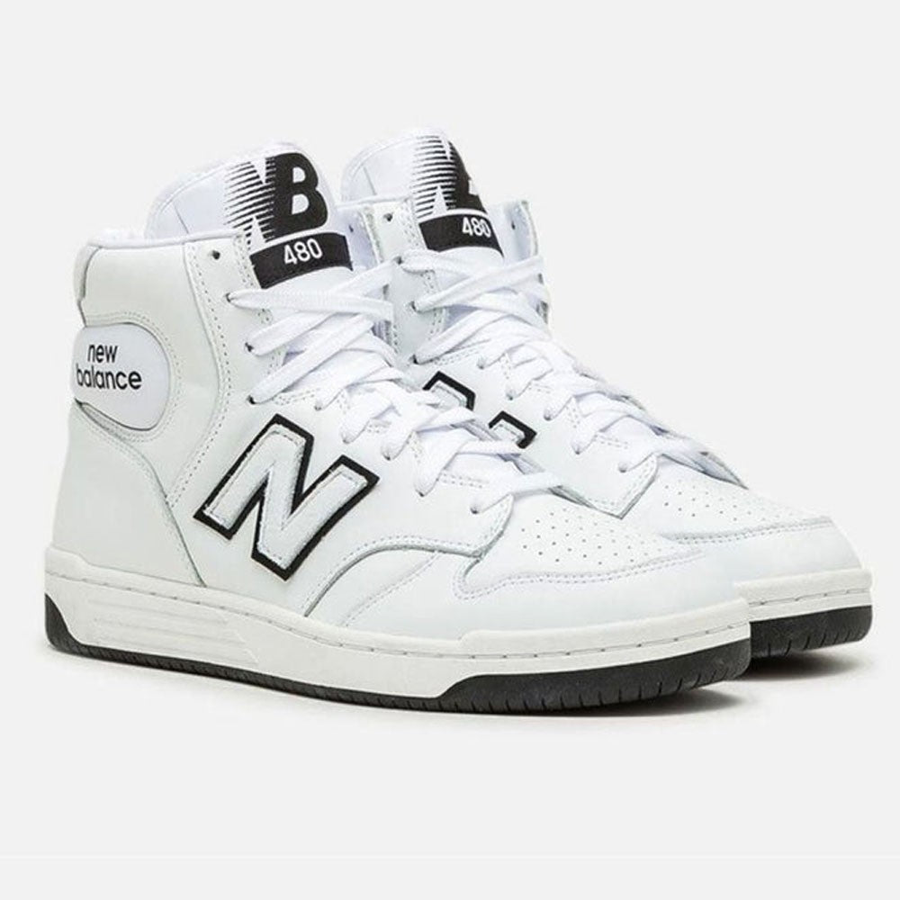 Sneakers NEW BALANCE BB 480 HI LEA BIANCO NERO